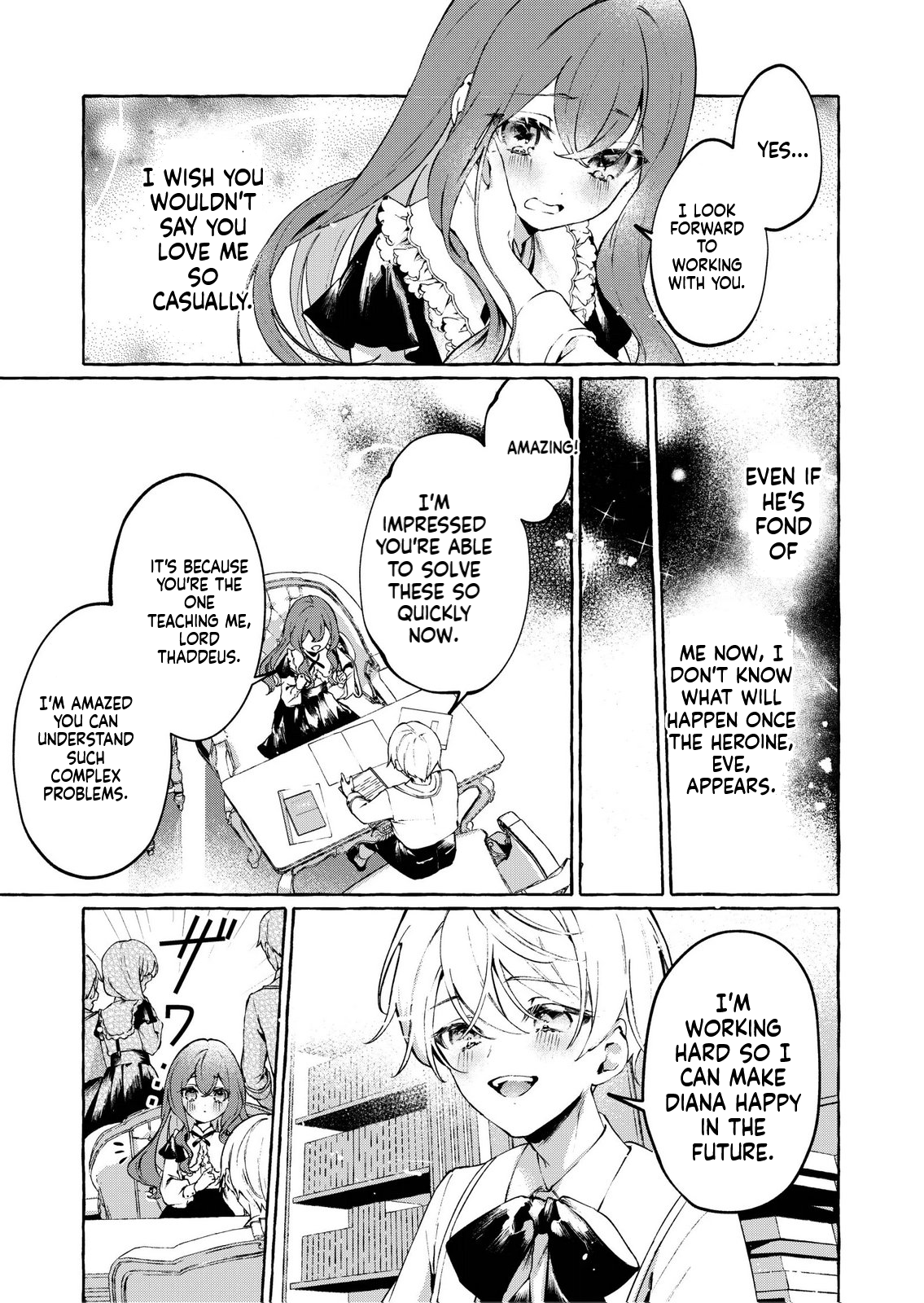 I Didn't Want to Be Killed, so I Admired My Villainous Fiancé, but for Some Reason He Fell in Love With Me Chapter 3 Page 10
