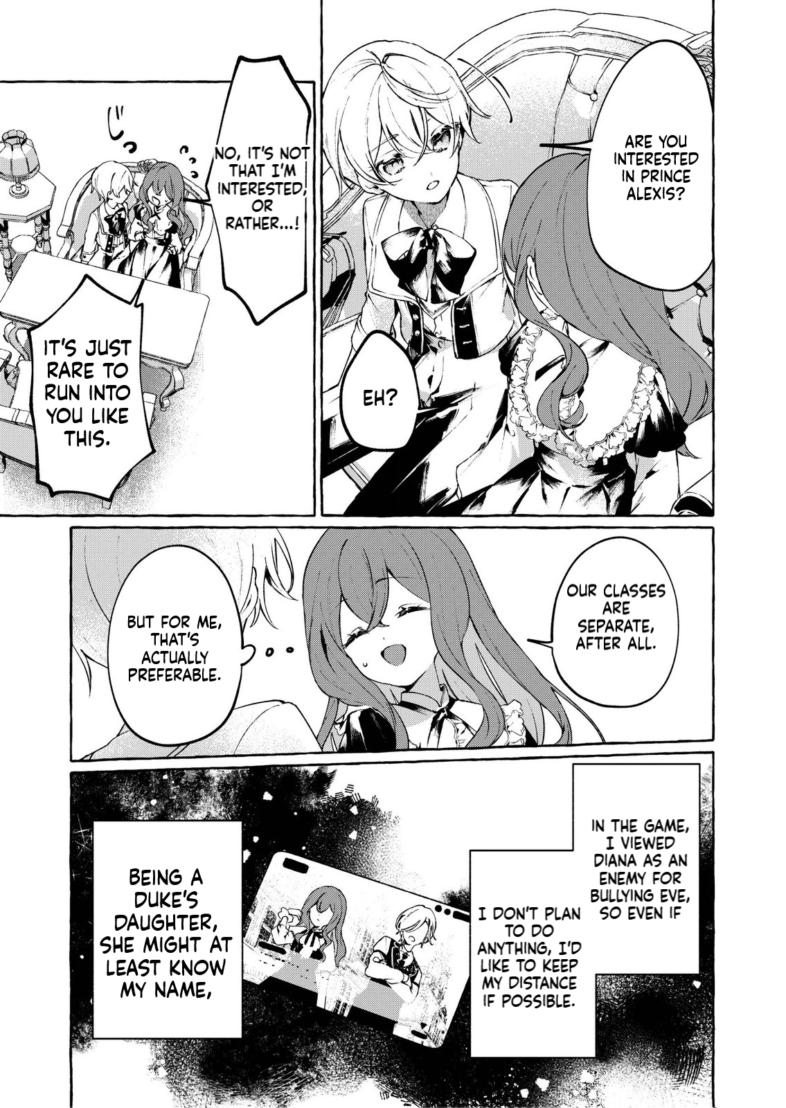I Didn't Want to Be Killed, so I Admired My Villainous Fiancé, but for Some Reason He Fell in Love With Me Chapter 3 Page 12